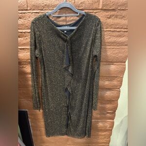 Vertex by Rina Gold Glitter Long Sleeve dress size M